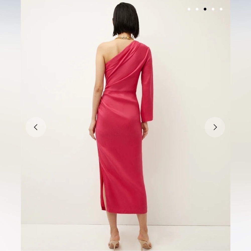 Nwot Veronica Beard Patsy Linen One Shoulder Pink… - image 3